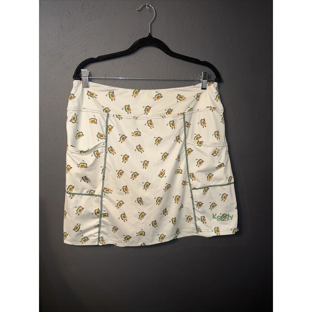 Kandy Golf Skort XL‎ Green Avocado Athletic Novelty Print